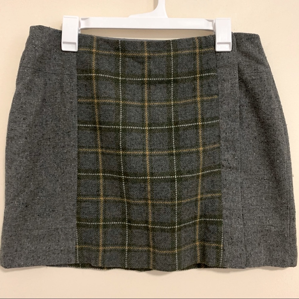 Banana Republic Tweed and Plaid Mini Skirt